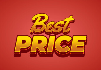 Best price. Text effect in 3D style with good colors