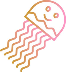 Jellyfish Vector Icon