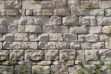 Naklejka premium Close-up of the white limestone of the in France