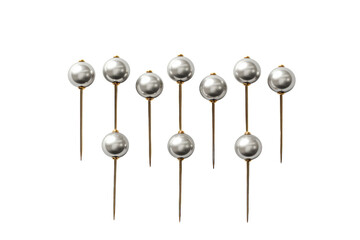 The Dance of the Silver Spheres on a Clear PNG or White Background.