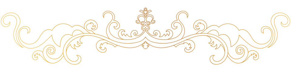 vintage gold abstract lines elegant card decoration Baroque design