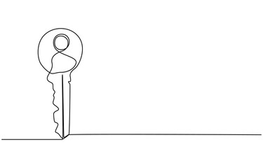 Key and keychain in the shape of a house isolated on white background. Key and label, Home key with house keychain on white background, 