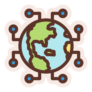 recommend clip art: global network sticker