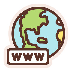 world wide web internet sticker