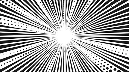 Obraz premium white pop art background with black grunge halftone texture