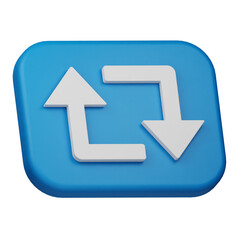 repost 3d icon isolated on the transparent