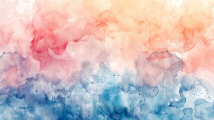 Fototapeta premium Watercolor splashes and brush strokes in a pastel palette.