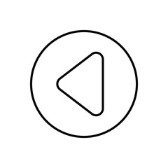 Arrow left icon design with white background stock illustration