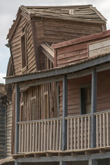 Maison du Far West en train de s'écrouler à Tabernas, Andalousie, Espagne