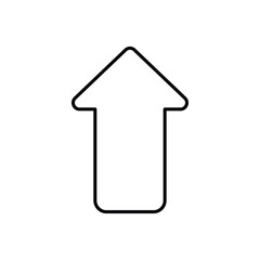 Arrow up icon design with white background stock illustration