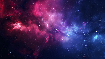 Obraz premium Beautiful colorful image of galaxy, nebula, stars and space. AI Generated