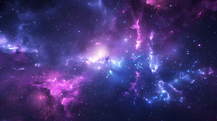 Naklejka premium Beautiful colorful image of galaxy, nebula, stars and space. AI Generated