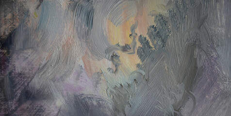 Abstract gray gradation waves. Textured figurative panorama backgrounds.
