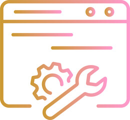 Web Maintenance Vector Icon