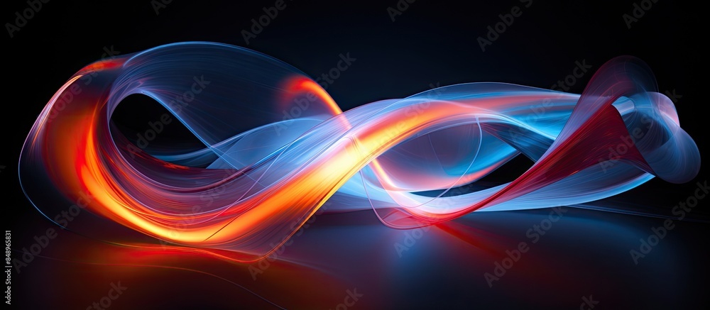 Poster artistic light shapes captured in long exposure photography without editing stunning effects created