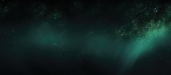 Wide banner with a grainy dark green color gradient background featuring an illuminated spot on black with a noise texture effect for a bold copy space image