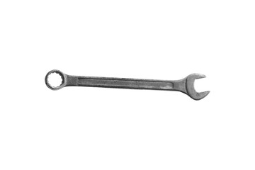 Close-up of combination wrenches for construction and various mechanic work, isolated on transparent background, png file.