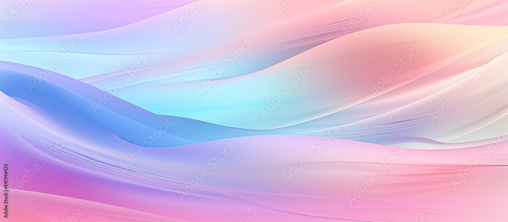 Poster abstract pastel holographic gradient banner background with soft noise effect for a nostalgic and vi