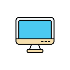 Computer icon design with white background stock illustration