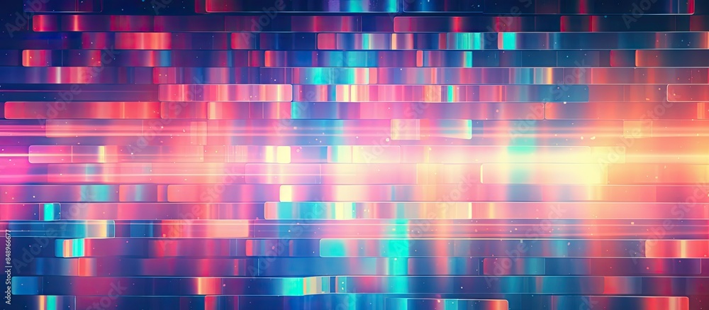Poster a vintage retro vhs glitch effect texture with colorful digital grain and soft noise creating an abs