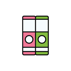 Binder icon design with white background stock illustration