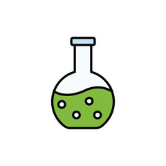 Chemistry Flask icon design with white background stock illustration