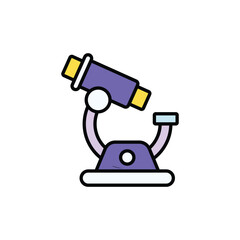 Microscope icon design with white background stock illustration