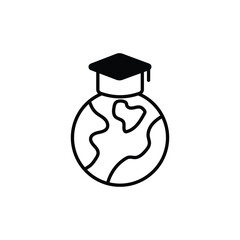 Graduation icon design with white background stock illustration