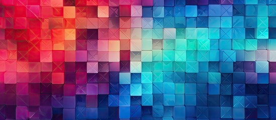 Colorful geometric square abstract texture perfect for a copy space image