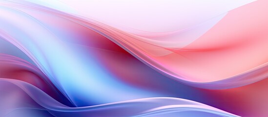 Colorful pastel waves create a holographic neon background with a psychedelic abstract look and a smooth color gradient suitable for a copy space image