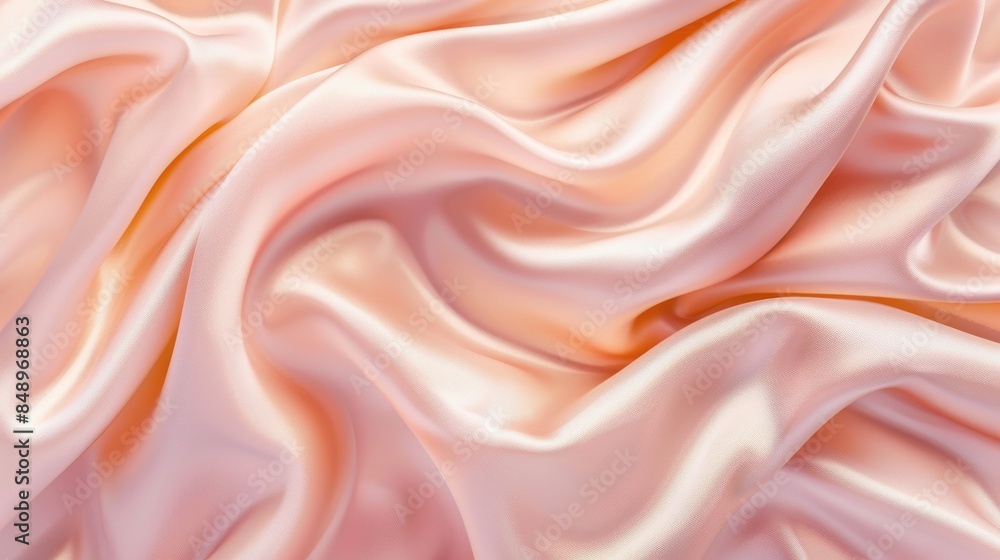 Poster a pink fabric with a wavy pattern. the fabric is soft and smooth to the touch. the color of the fabr
