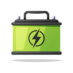 Car battery vector isolated on white background.