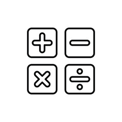 Mathematical Symbols icon design with white background stock illustration