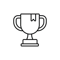 Trophy icon design with white background stock illustration