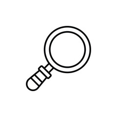Magnifying Glass icon design with white background stock illustration