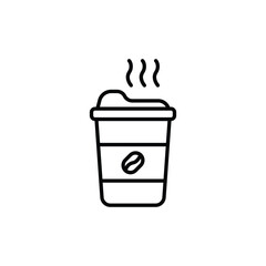 Coffee Cup icon design with white background stock illustration