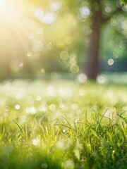 Obraz premium grass and sunlight background