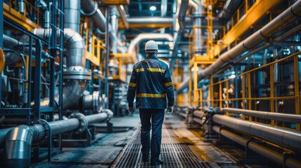 A worker man in factory