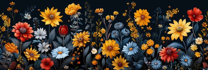 Elegant abstract flower background banner
