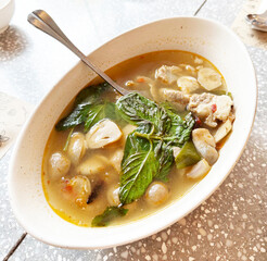 Tom Yum Mushroom and Fish
