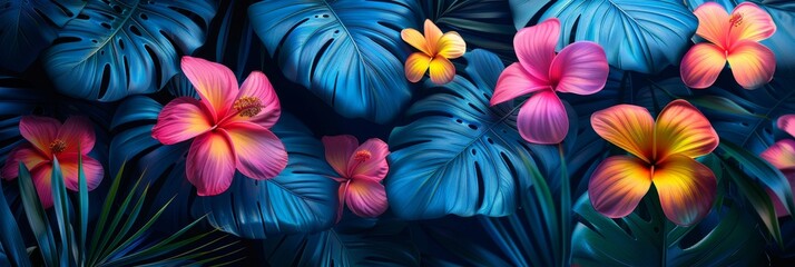 Elegant abstract flower background banner
