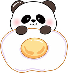 panda with fried eeg