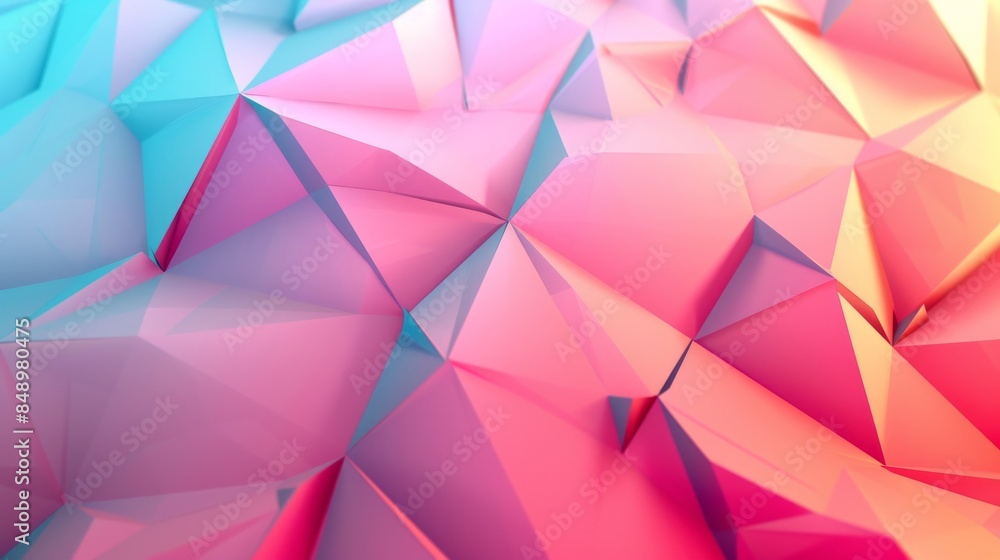 Poster colorful abstract geometric pattern with polygon shapes.
