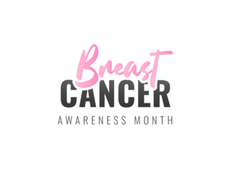 Stylish text of Breast Cancer with fairy character on pink flower background for Awareness Month concept. Can be used as banner or poster design.