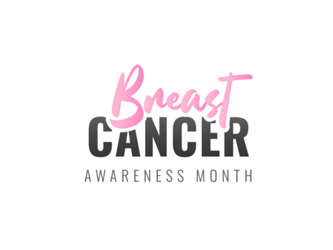 Stylish text of Breast Cancer with fairy character on pink flower background for Awareness Month concept. Can be used as banner or poster design.