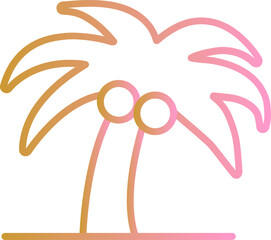 Coconut Tree Vector Icon