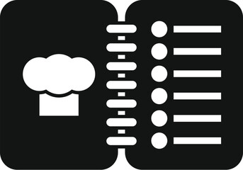 Open cookbook with chef hat representing a collection of delicious recipes for cooking