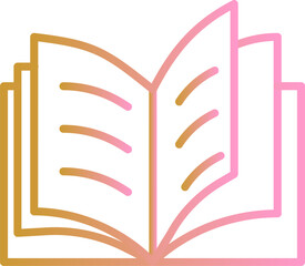 Open Book Vector Icon