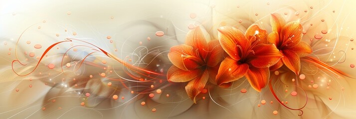 Elegant abstract flower background banner
