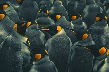 Odd Penguin - A Unique King of Nature Standing Out in a Group
